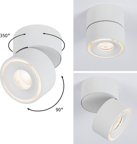 Paulmann Spircle nadstavbové LED svetlo biela mat., Biela / opálová, Obývacia izba / jedáleň, Hliník, Moderný