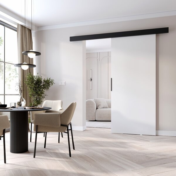 Posuvné dvere do interiéru BARRET 11 - 86 cm, biele / čierne