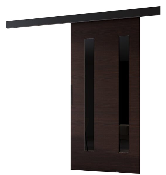 Posuvné dvere BARRET 18 - 96 cm, wenge / čierne