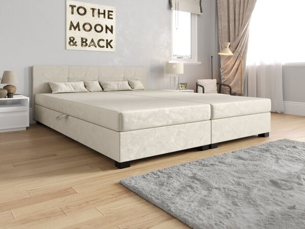 Americká posteľ s úložným priestorom 140x200 ROSIE 15 - ecru