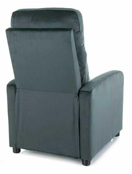 Polohovacie kreslo Lennox Velvet, zelená