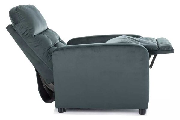 Polohovacie kreslo Lennox Velvet, zelená