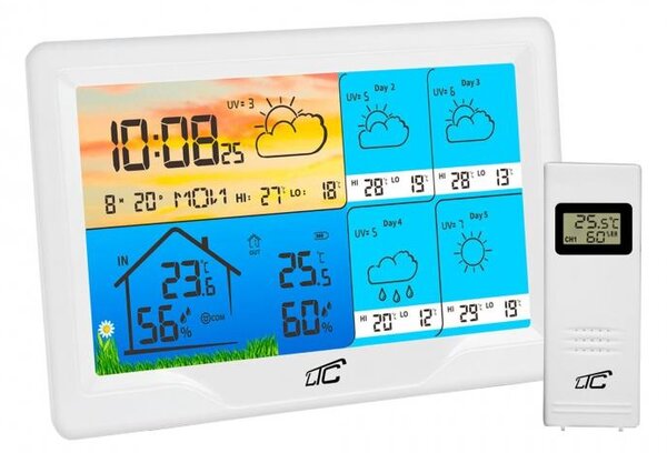 Meteostanica Smart s farebným displejom, biela TYUA LXSTP08BS