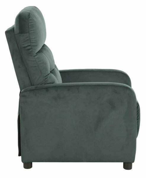 Polohovacie kreslo Lennox Velvet, zelená
