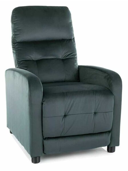 Polohovacie kreslo Lennox Velvet, zelená
