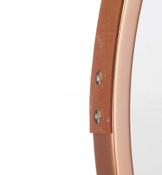 Bronzové nástenné okrúhle zrkadlo ROSEA, priemer 45cm