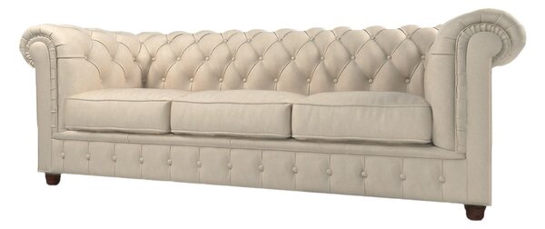 Krémová zamatová pohovka 230 cm Cambridge - Ropez