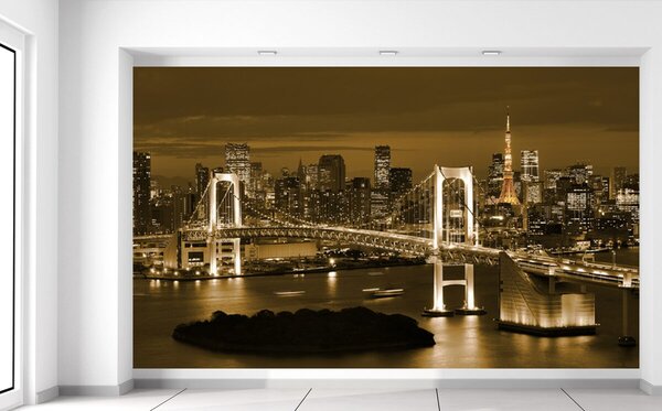 Gario Fototapeta Rainbow Bridge Tokio Veľkosť: 402 x 240 cm, Materiál: Latexová
