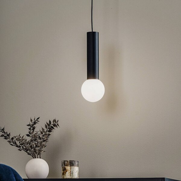 LEDS-C4 Mist kúpeľňová závesná lampa IP44 čierna, Čierna, Kúpeľňa, Sklo, Moderný, Závesné svietidlo