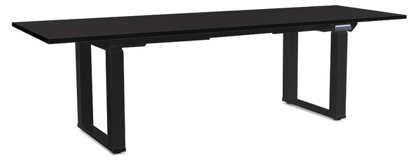 Výškovo nastaviteľný stôl OfficeTech Strong 240 x 80 cm, čierna podnož, čierna