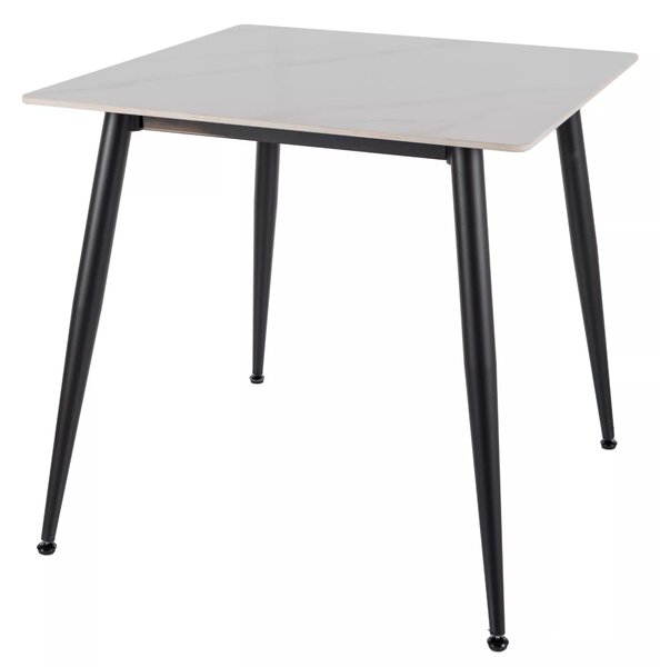 Jedálenský stôl 80x80 JUSEF - biely / čierny