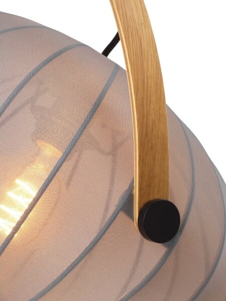 Halo Design 746354 - Závesný luster na lanku DC 1xE27/40W/230V pr. 40 cm sivý/dub