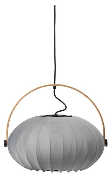 Halo Design 746354 - Závesný luster na lanku DC 1xE27/40W/230V pr. 40 cm sivý/dub