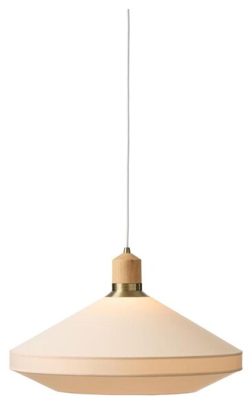 Halo Design 744305 - luster na kábli PARIS 1xE27/40W/230V, priemer 56 cm, krémová/mosadz/dub