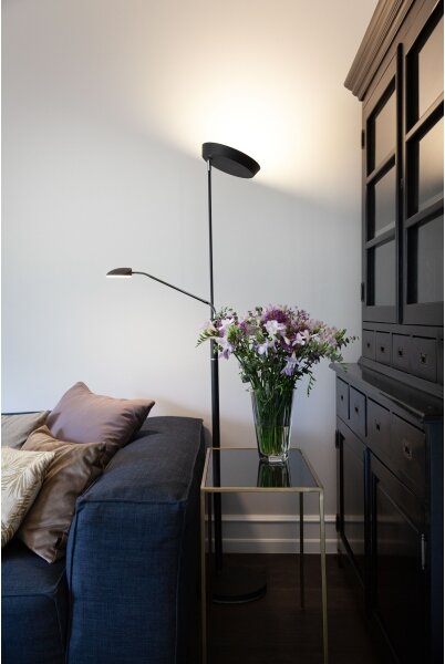 Halo Design 716067- LED stmievateľná stojacia lampa VEGAS LED/20W/230V + LED/5W čierna/chróm