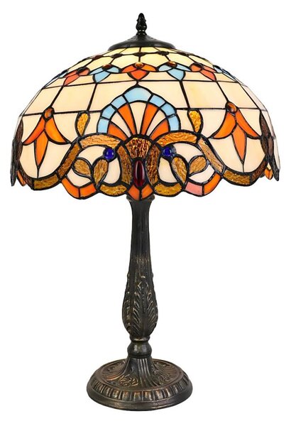 Brilagi - Tiffany vitrážová stolná lampa MIRABELLA 2xE27/60W/230V