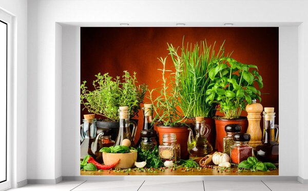 Gario Fototapeta Zeleninové prísady Veľkosť: 200 x 150 cm, Materiál: Latexová
