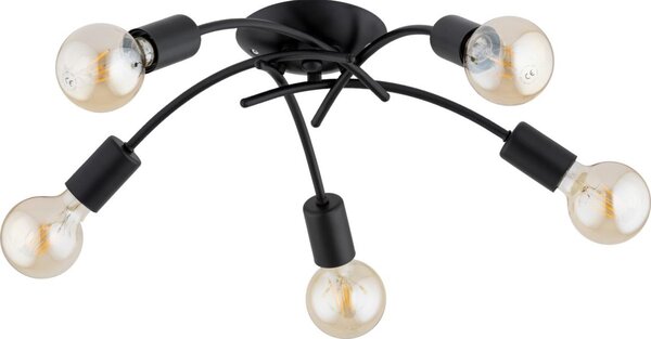 Prisadený luster TORIZO 5xE27/15W/230V čierny