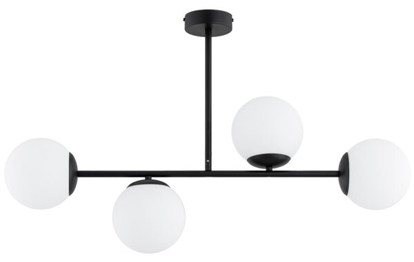 Luster na tyči GLORIS 4xE14/10W/230V čierny
