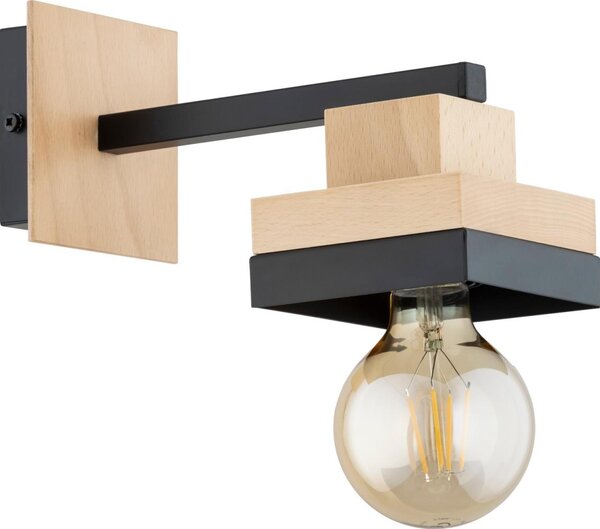 Nástenná lampa MIKO 1xE27/15W/230V čierna/béžová
