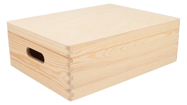 ČistéDrevo Drevený box s vekom 40 x 30 x 14 cm