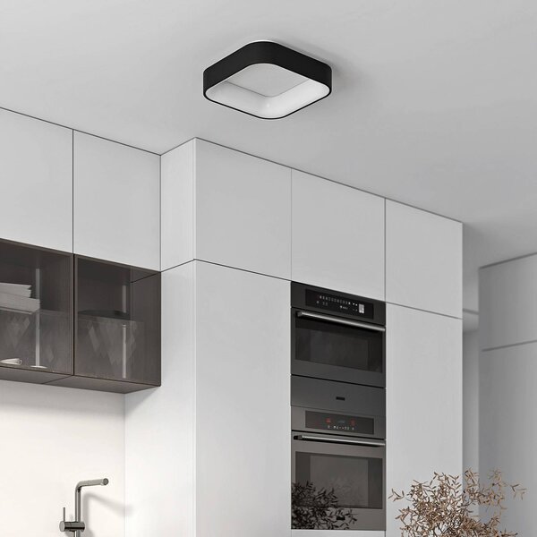 Arcchio LED stropné svietidlo Aleksi, 45 x cm, čierna,, Čierna, Kuchyňa, kov, Moderný, Stropné svetlo