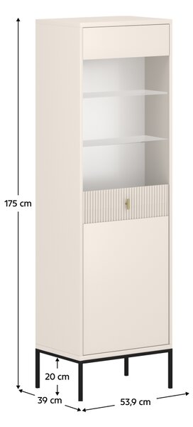 KONDELA Vitrína, kašmír, MAGIRA MA04