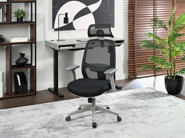Kancelárska stolička LUJZA - čierna / šedá
