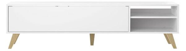 Biely TV stolík 165x43 cm Prism - TemaHome