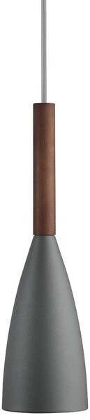Nordlux PURE 10 | závesné svietidlo z kovu a dreva Farba: Sivá