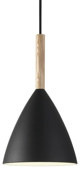Nordlux PURE 20 | závesné svietidlo z kovu a dreva Farba: Čierna