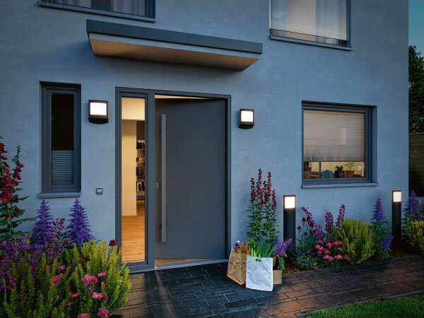 Paulmann 94514 - LED/8,5W IP44 Vonkajšia lampa so senzorom PADEA 230V antracit