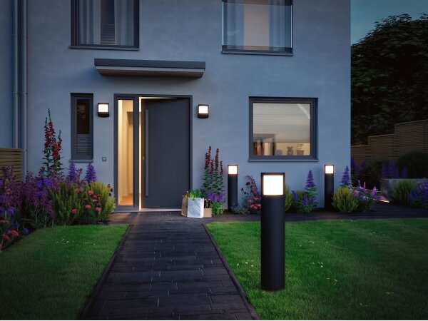 Paulmann 94514 - LED/8,5W IP44 Vonkajšia lampa so senzorom PADEA 230V antracit