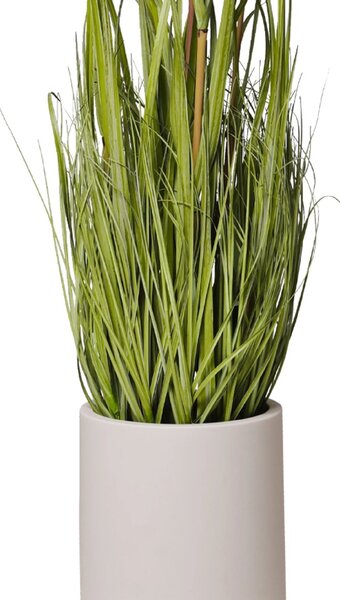 Umelá tráva v krémovom kvetináči SECCA, plast, výška 120 cm, zelená