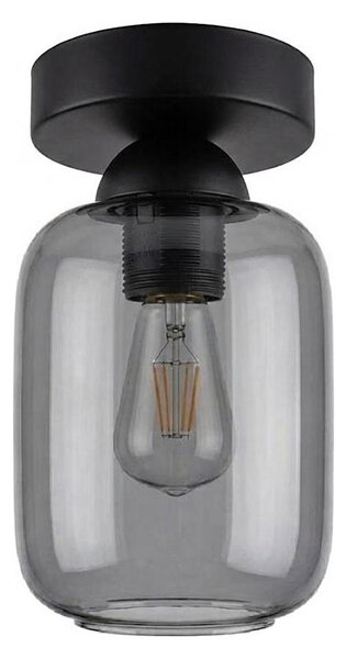 BRILAGI - LED Stropné svietidlo R GLASS 1xE27/60W/230V pr. 14 cm čierna/dymová sivá