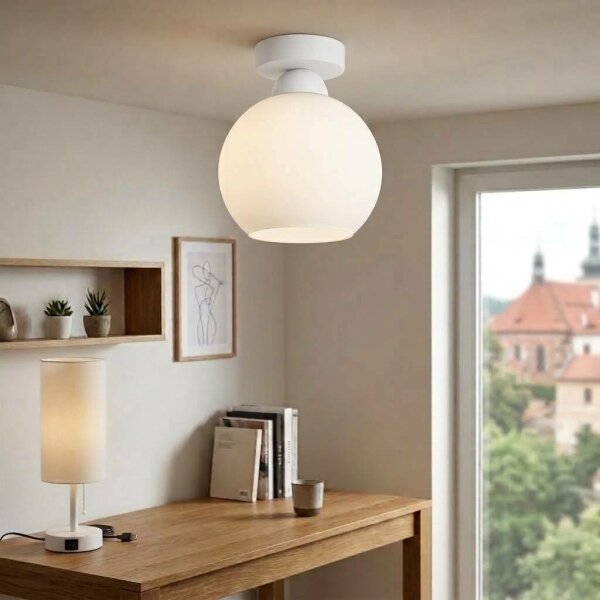 BRILAGI - LED stropné svietidlo RETRO GLASS 1xE27/60W/230V priemer 15 cm biele