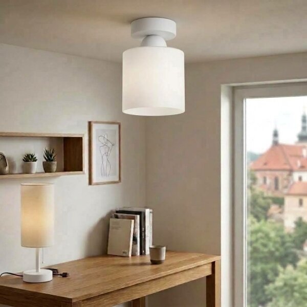 BRILAGI - LED Stropné svietidlo RETRO GLASS 1xE27/60W/230V pr. 10 cm biele