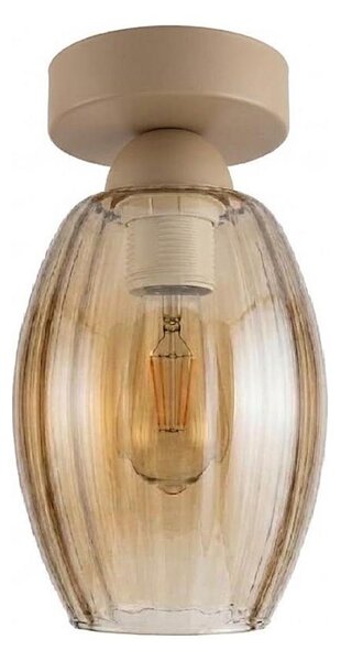 BRILAGI -LED Stropné svietidlo R GLASS 1xE27/60W/230V pr. 17cm béžová/dymová béžová