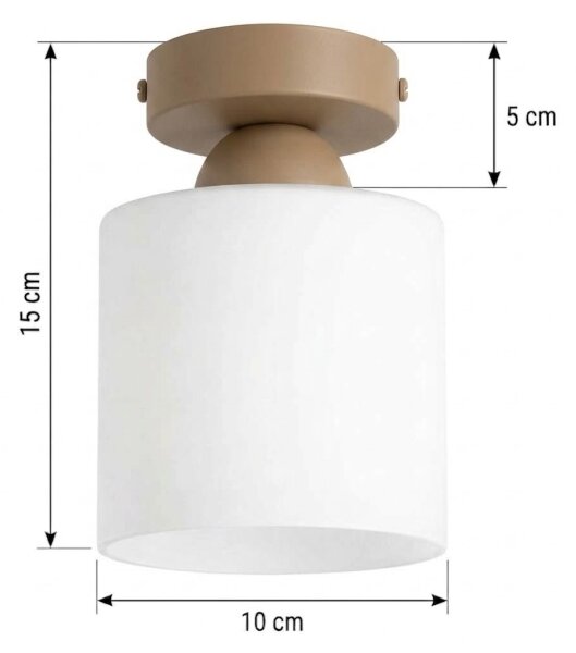 BRILAGI - LED Stropné svietidlo RETRO GLASS 1xE27/60W/230V priemer 10 cm béžová/biela