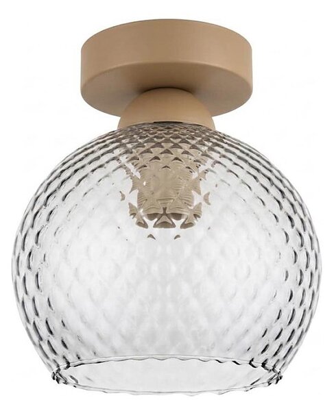 BRILAGI - LED Stropné svietidlo R GLASS 1xE27/60W/230V priemer 18 cm béžová/dymová sivá
