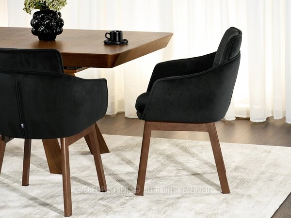 Elegantná jedálenská stolička VIVIENNE - čierna / orech
