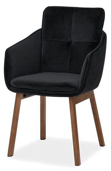 Elegantná jedálenská stolička VIVIENNE - čierna / orech