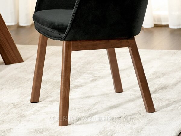 Elegantná jedálenská stolička VIVIENNE - čierna / orech