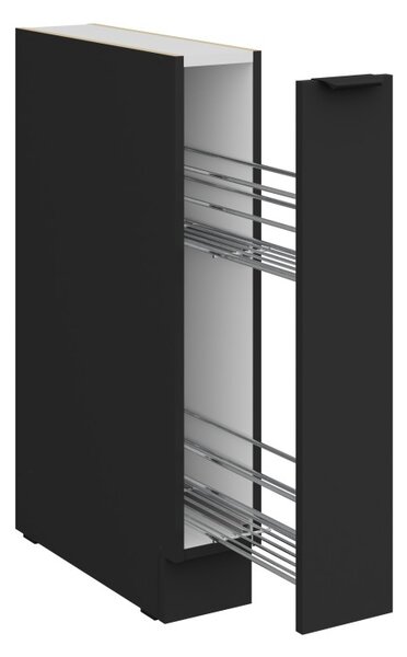Výsuvná skrinka LUNARA - šírka 15 cm, čierna