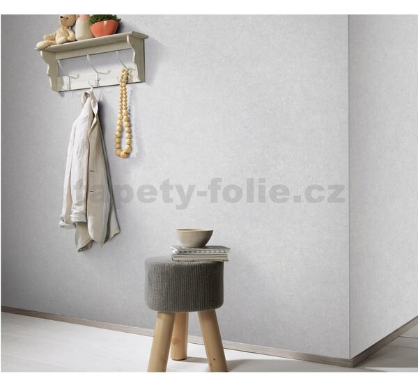 Vliesové tapety na stenu Gentle 10430-31, rozmer 10,05 m x 0,53 m, jemná štruktúra sivá, Erismann