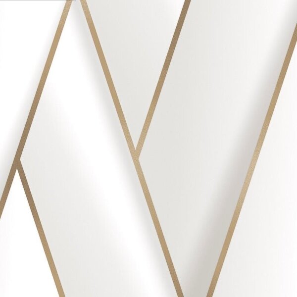 Vliesové tapety na stenu IMPOL M34800, rozmer 10,05 m x 0,53 m, art-deco krémové s metalicky niklovými kontúrami, UGÉPA