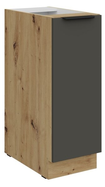 Výsuvná skrinka LUNARA - šírka 30 cm, grafit / dub artisan