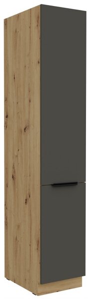 Potravinová skriňa LUNARA - šírka 40 cm, grafit / dub artisan