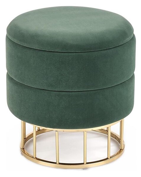 Taburet MINTY pr. 37 cm zelená/zlatá