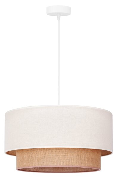 Duolla - Luster na lanku BOHO 1xE27/40W/230V pr. 45 cm krémová/hnedá